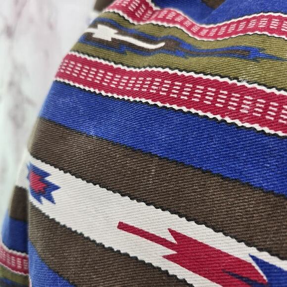 Vintage Southwestern Skirt Womens 32 Maxi Tapestry Blanket Aztec Wrap 90s - Picture 10 of 14